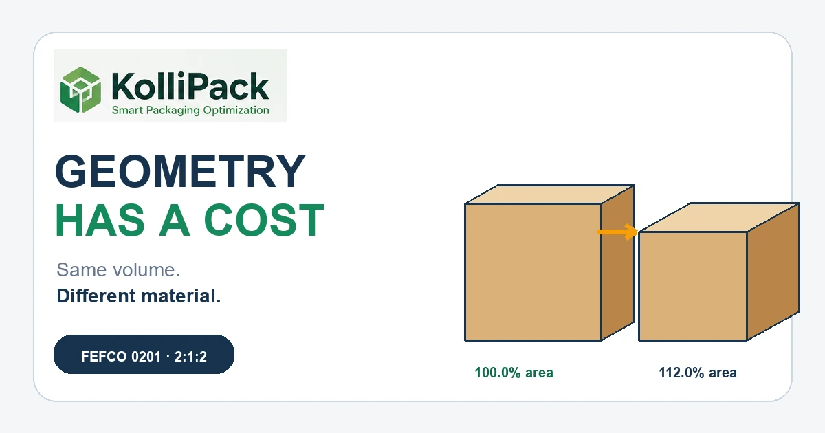 Same Volume, Different Material: The Hidden Cost of Box Geometry